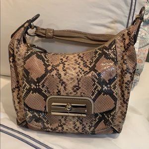 Shoulder snake skin coach bag
